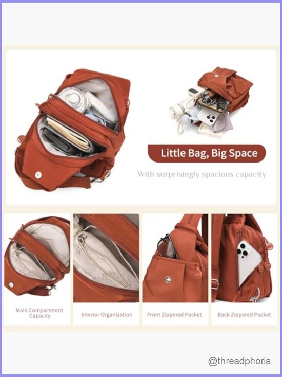 3-in-1 Convertible Anti-Theft Travel Tote Backpack Purse Lightweight Sling Bag